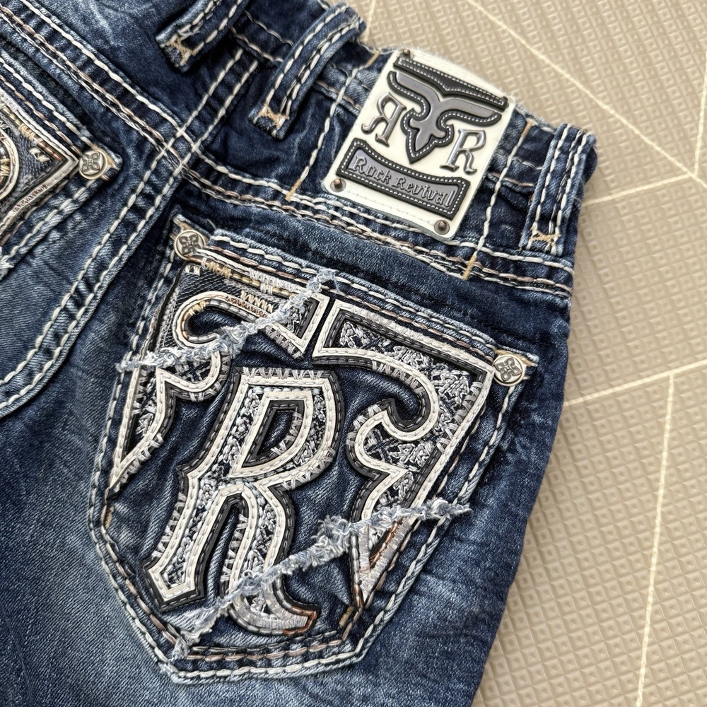 Rock Revival Men's Jeans Size 25 Ziggy Slim Bootcut 26.5" Inseam - Picture 3 of 10